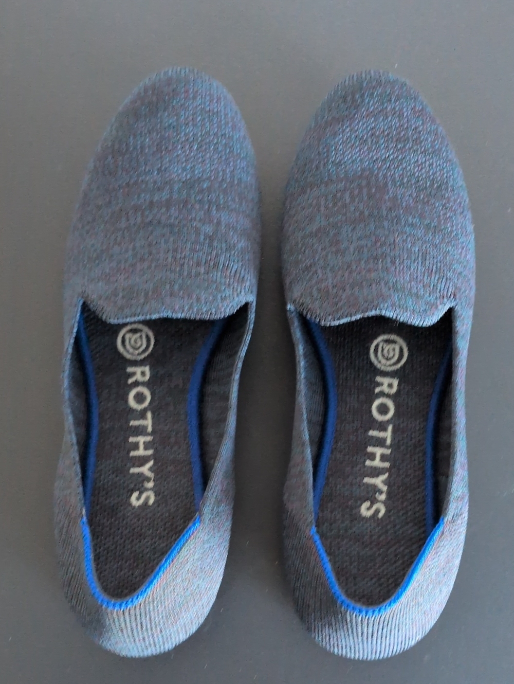 Rothy's - Blue Knit Slip-On Loafers